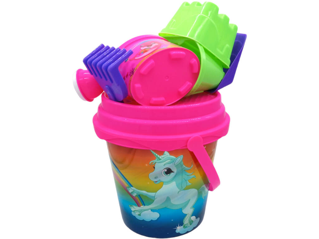 Diverbeach 7-teiliges 3D-Rosa-Strandeimer-Set