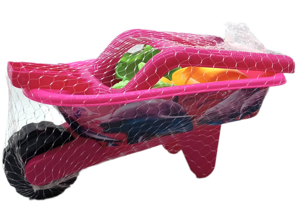 Set Carrello rosa 3D con fenicotteri 6 pezzi di Diverbeach