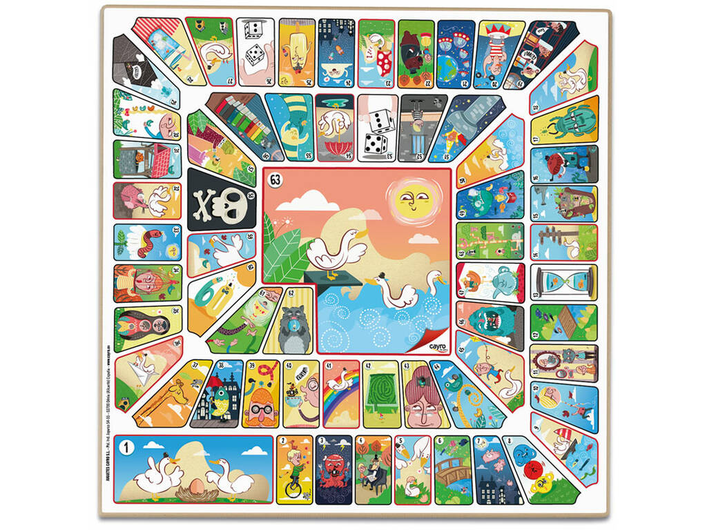 Parcheesi e Oca per 6 giocatori 40x40 cm