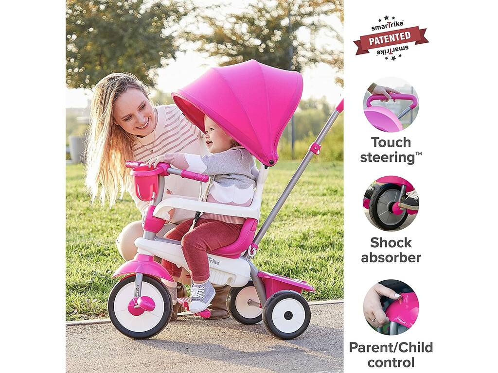 Tricycle Breeze Plus 4 en 1 Rose SmarTrike 6653200