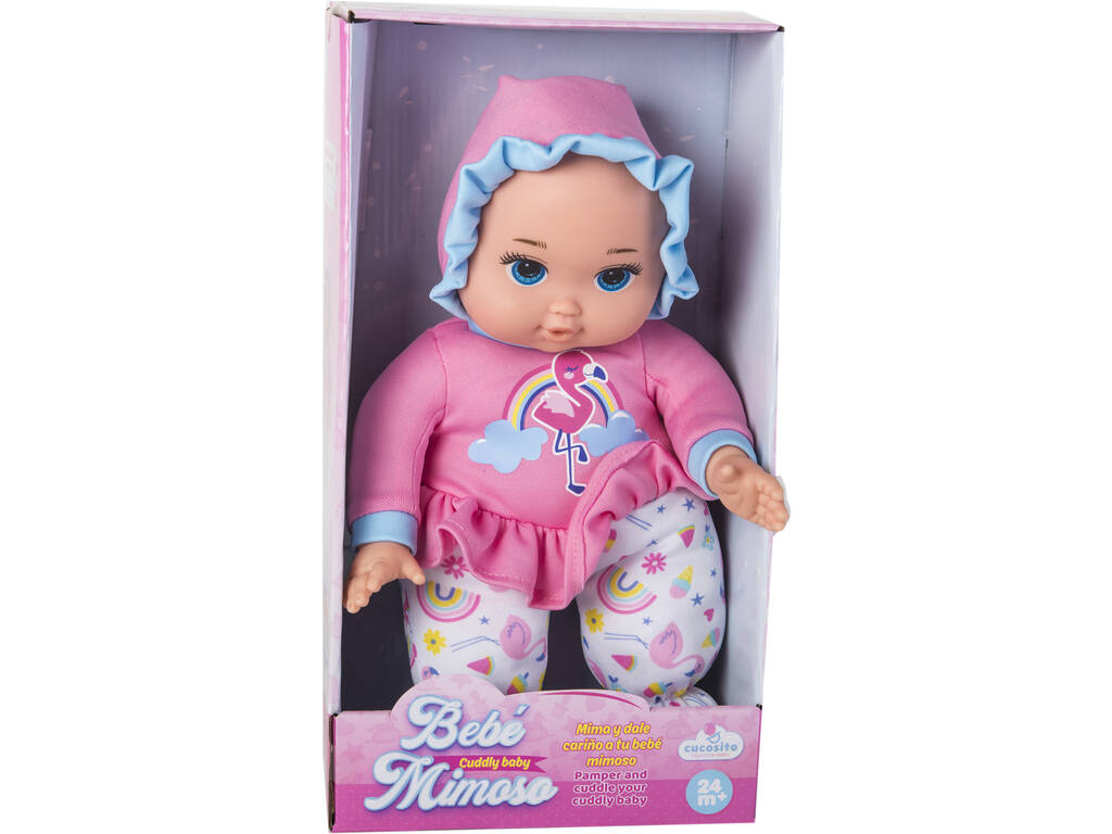 Bambola Soffice 30 cm. Rosa