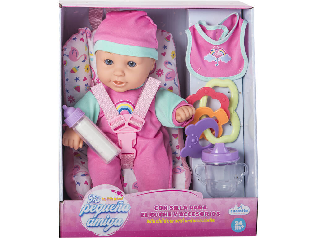 Puppe Maxi Cosi und Zubehör. 30.5 cm