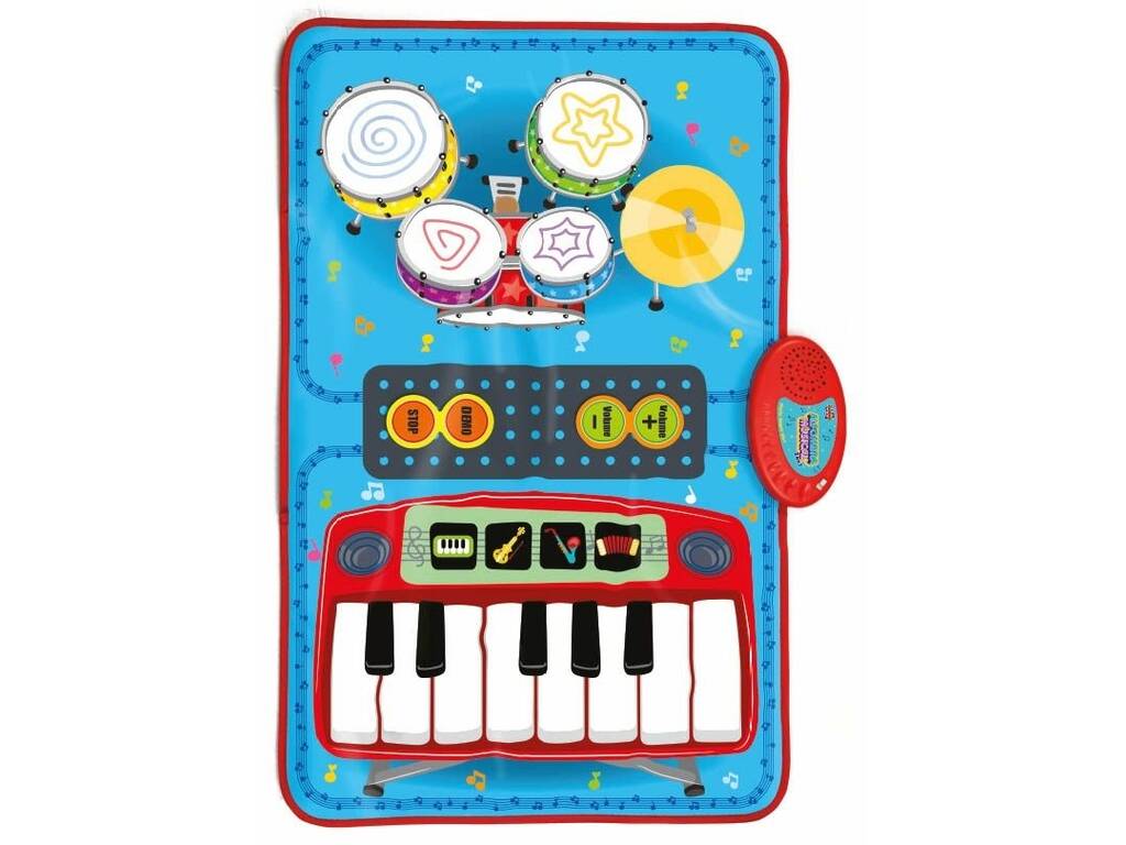 Tapis musical 2 en 1 Piano et tambours 70x45 cm.