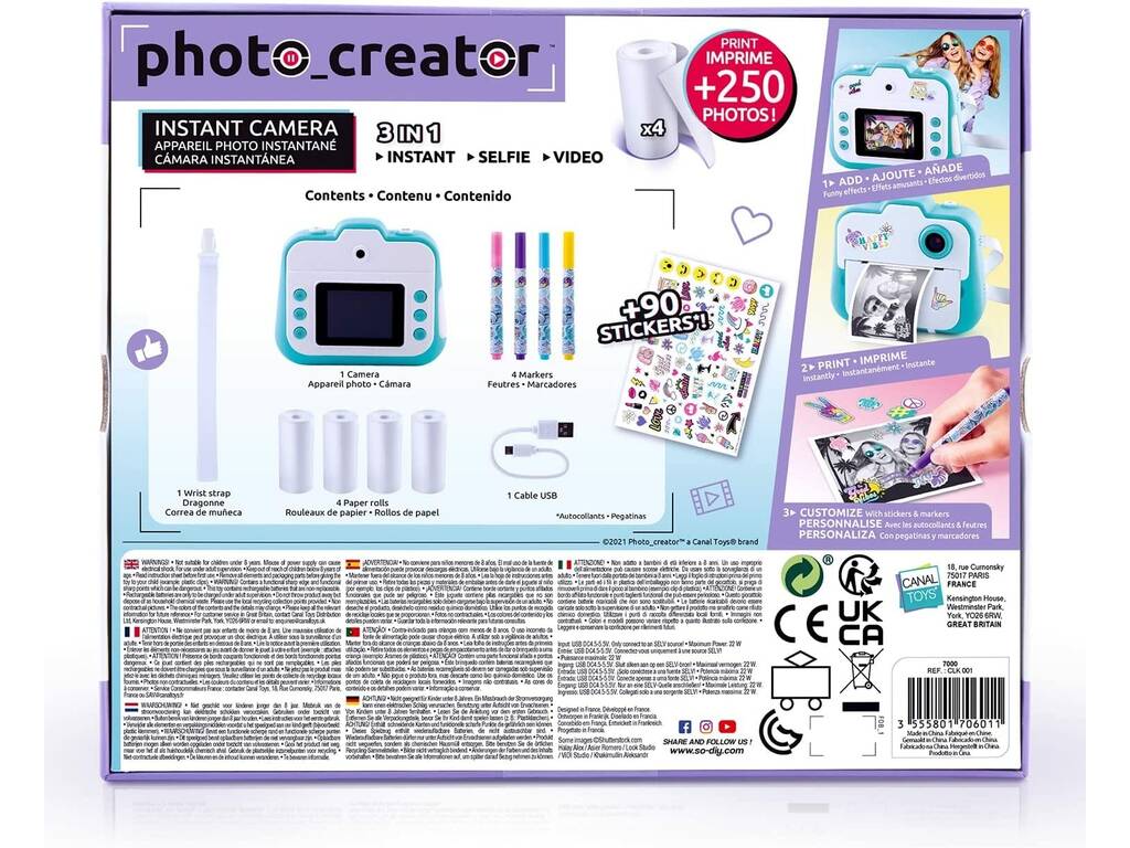 Instant Camera Canal Toys CLK001