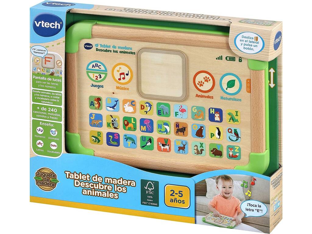 Tablet Eco en Bois Découvrez les Animaux Vtech 613522