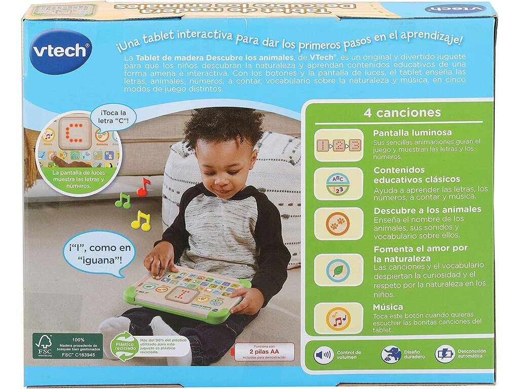 Tablet Eco en Bois Découvrez les Animaux Vtech 613522