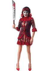 D�guisement Creepy Clown Femme Taille M