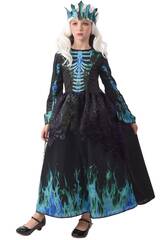 Déguisement Blue Fire Skeleton Queen Fille Taille S