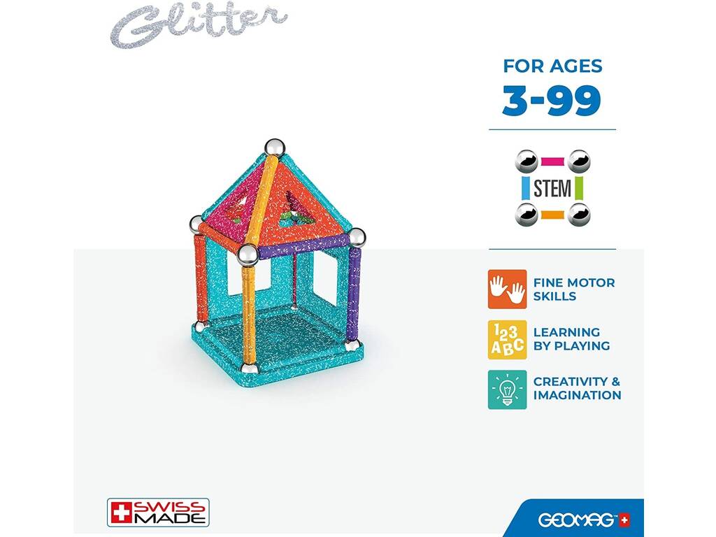 Geomag Glitter Recycled 35 Peças Toy Partner 535