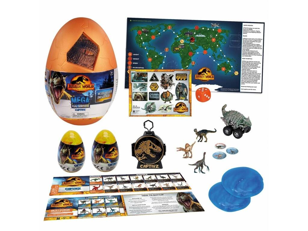 Jurassic World Dominion Mega Huevo Sorpresa Toy Partner TJW3000