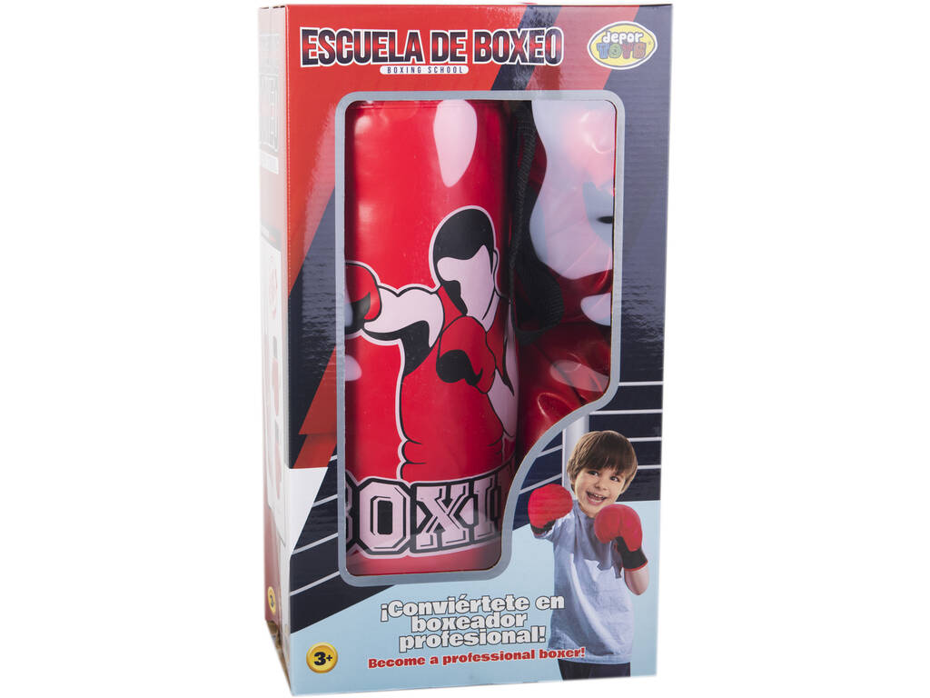 Sacco da boxe con guantoni