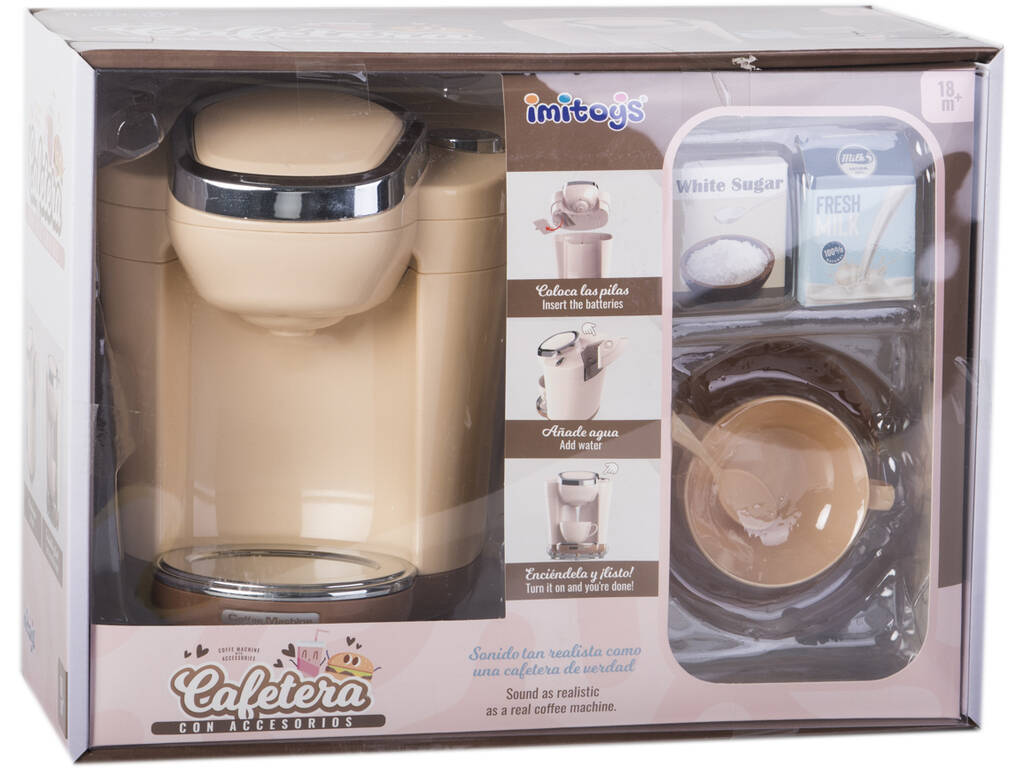 Caffettiera a capsule Beige con luci e suoni