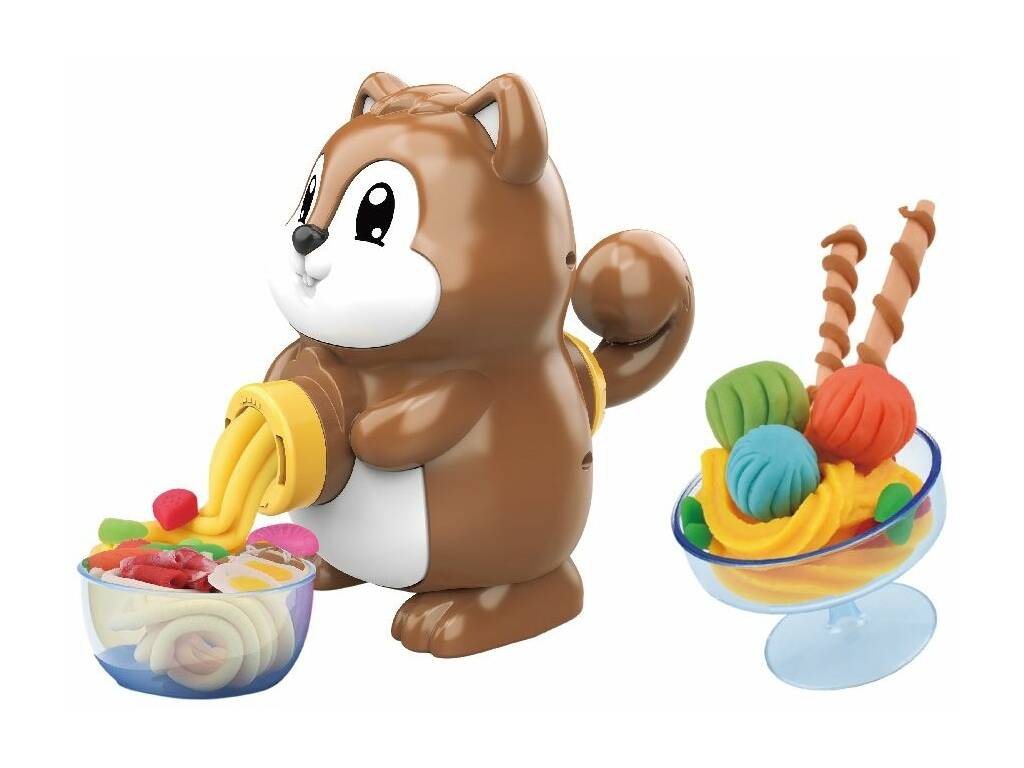 Ensemble de pâte à modeler Kitchen Squirrel avec 4 pots et accessoires