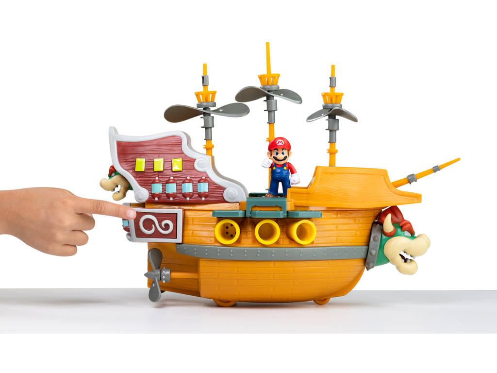 Super Mario Playset Bowser Deluxe Airship Jakks 404294