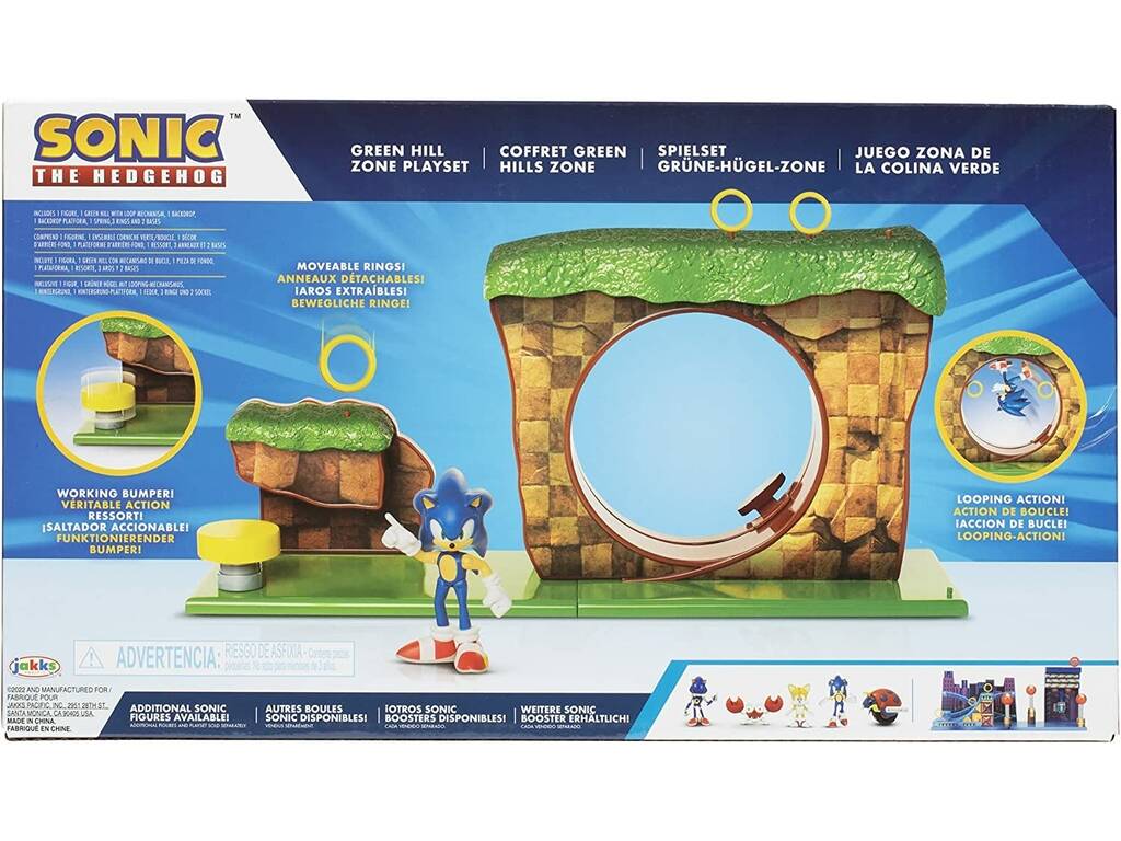 Sonic Playset Zona della Collina Verde Jakks 40393