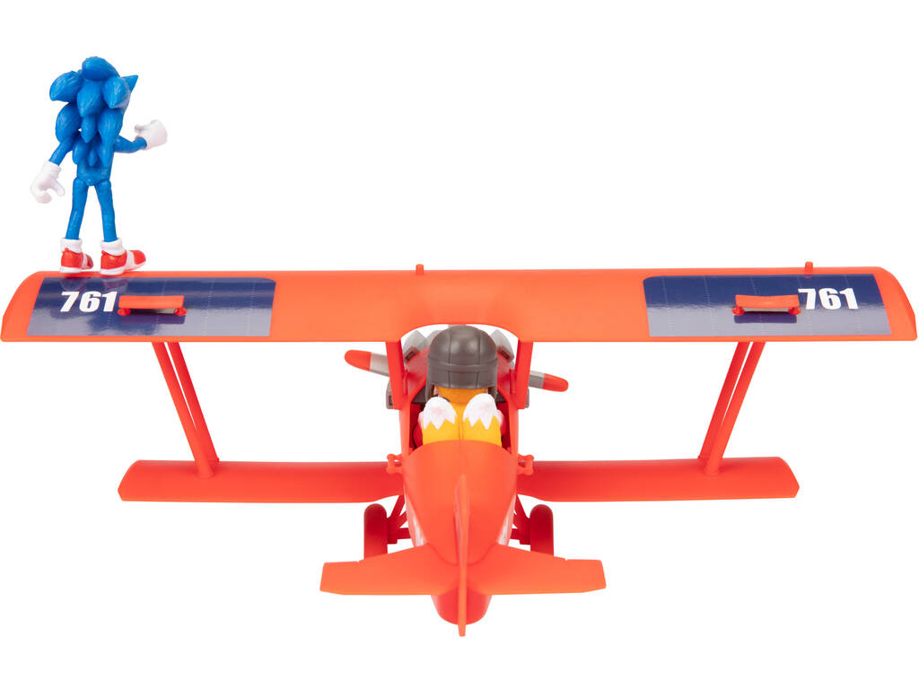 Sonic The Hedgehog 2 Biplane avec les figurines Sonic et Tails Jakks 412674