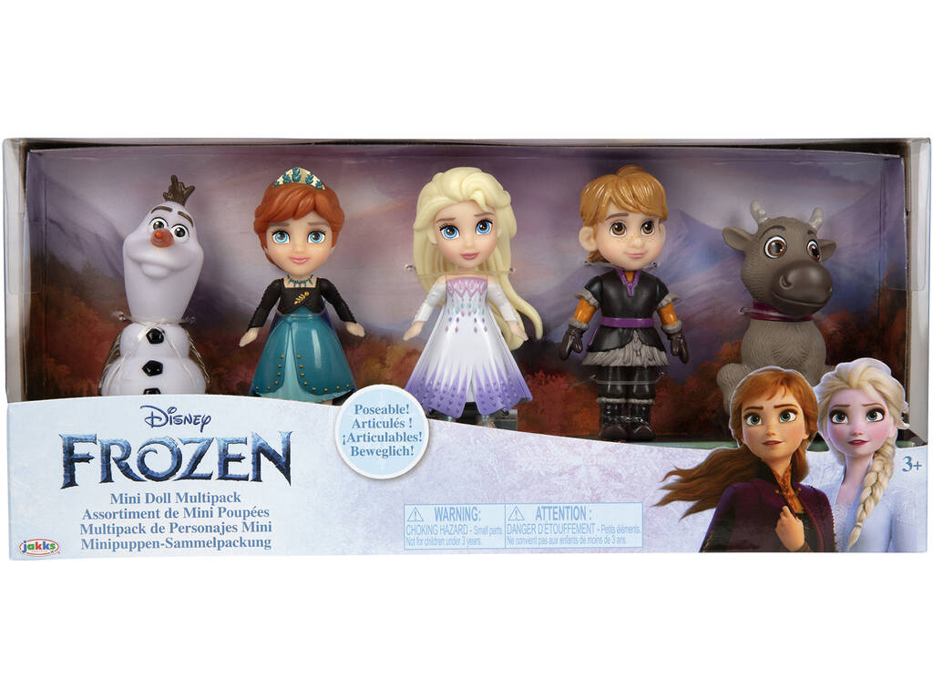Princesse Disney Frozen 2 7 cm. Coffret cadeau Mini Toddler 5 pièces Jakks 21498