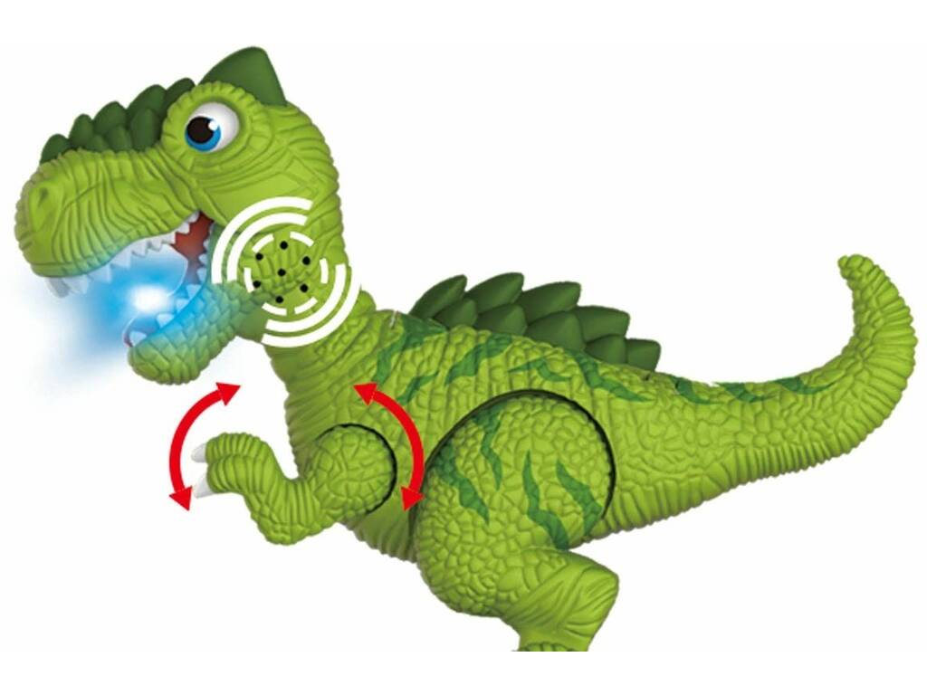 Trailer e Dinosauro con luci e suoni
