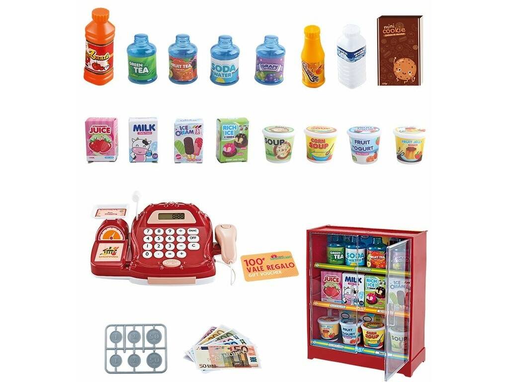 Registratore di cassa con Frigorifero e Accessori