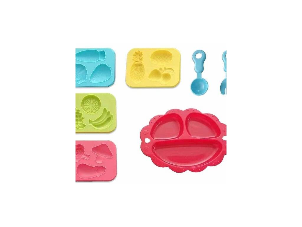 Set Plastilina Stampi di frutta 4 Buste