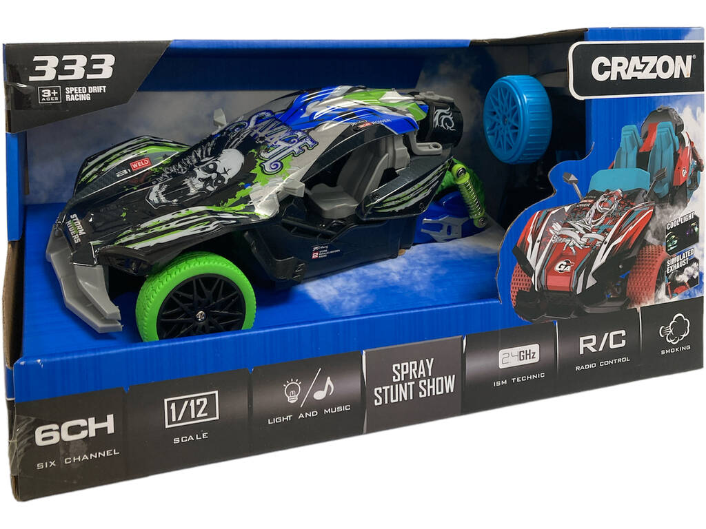 Auto radiocomandata 333 Speed Drift Racing Verde con Luce