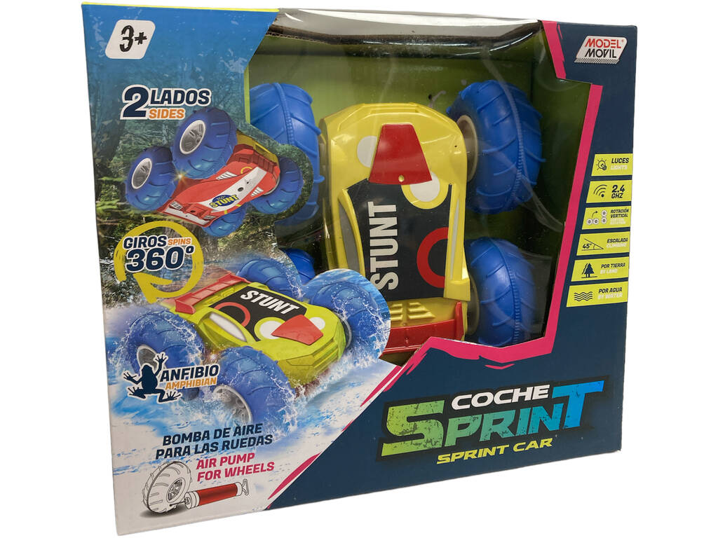 Voiture télécommandée Sprint 2 côtés avec roues gonflables