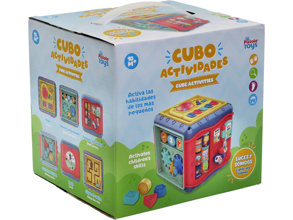 Cubo multiattività per bambini con luci e suoni