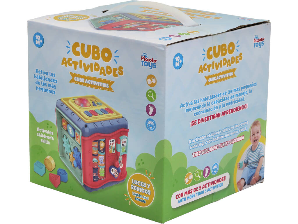 Cubo multiattività per bambini con luci e suoni