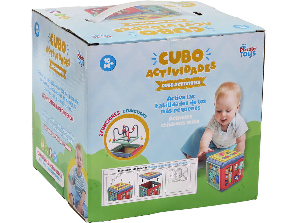 Cubo multiattività per bambini con luci e suoni