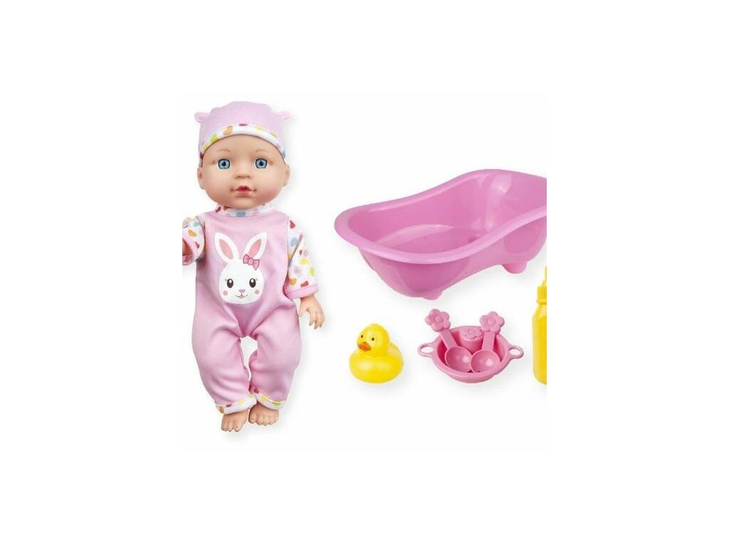 Bambola 33 cm. Con Vasca da bagno e Accessori