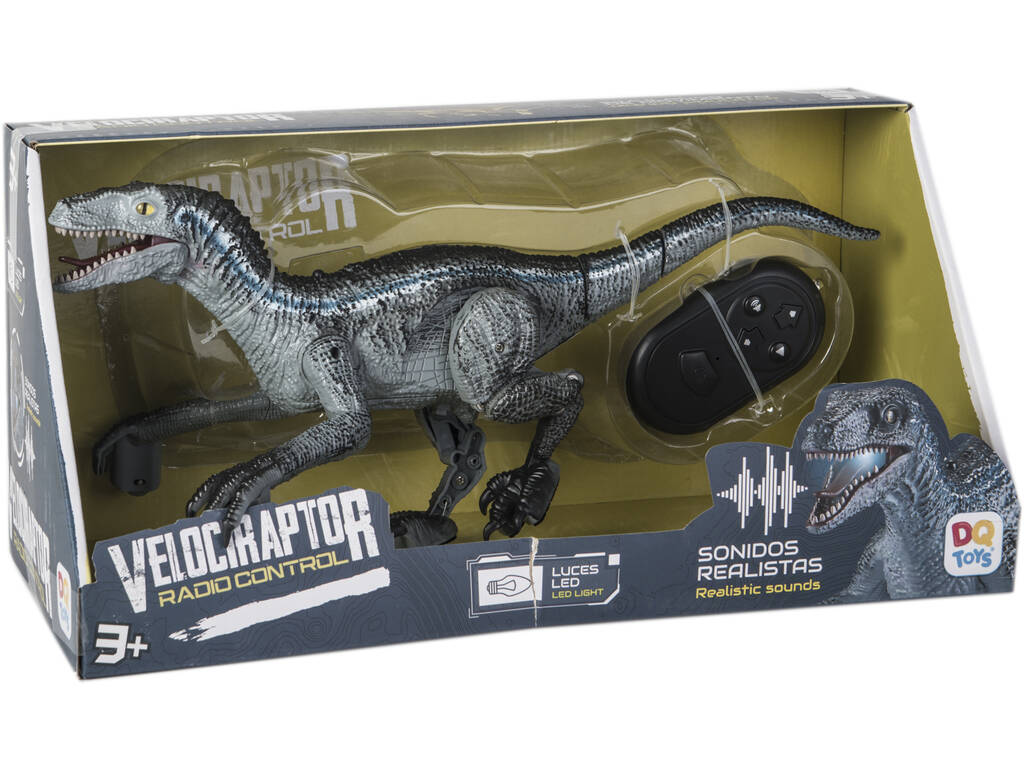 Auto Radiocomanta per bambini Velociraptor con Luci e Suoni