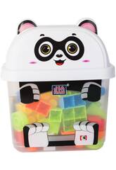 Cubo Oso Panda con 30 Bloques de Construcción