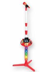 Microphone avec support réglable 98-115 cm. Lumières et sons
