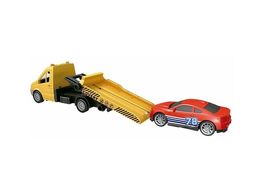 Véhicules Spéciaux Pack Grue avec voiture rouge