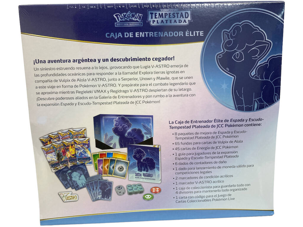 Pokemon TCG Scatola Allenatore Elite Spada e Scudo Tempesta d'Argento Bandai PC50293