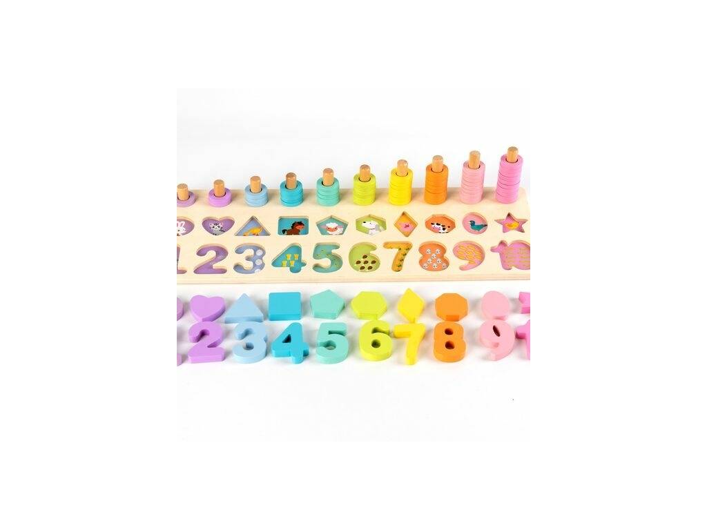 Set Legno Numeri e Forme ad incastro