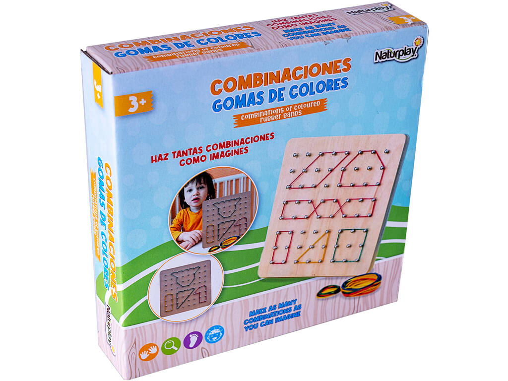 Combinaisons de planches en bois Élastiques en caoutchouc Couleurs