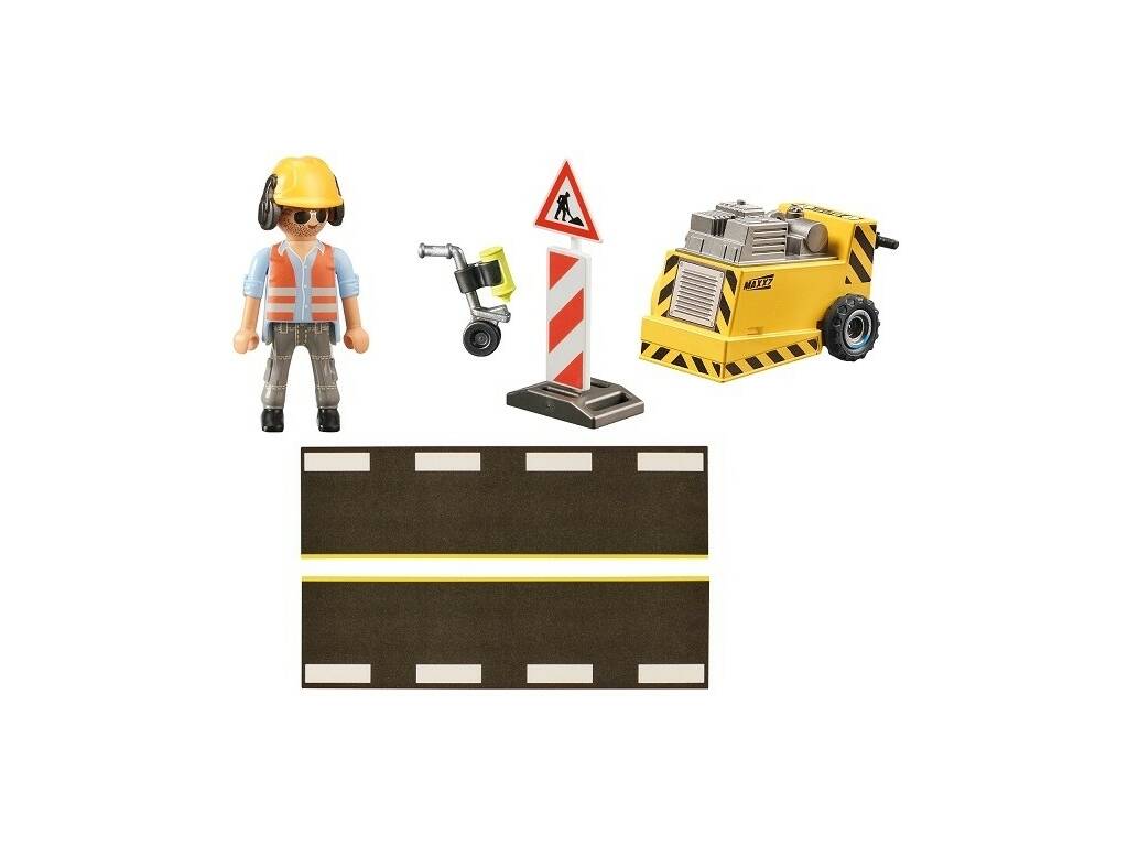 Playmobil City Action Ouvrier du bâtiment avec coupe-bordure 71185