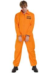 Costume Prigioniero Arancione Uomo Taglia L