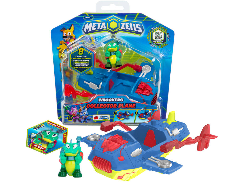 Avion de collection Metazells Véhicule bleu IMC Toys 910218