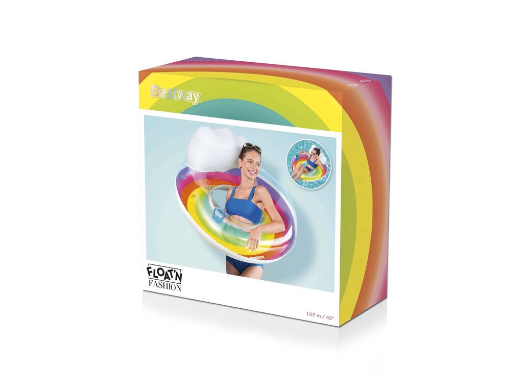 Galleggiante Gonfiabile Rainbow Dreams Swim Tube da 107 cm. Bestway 43647