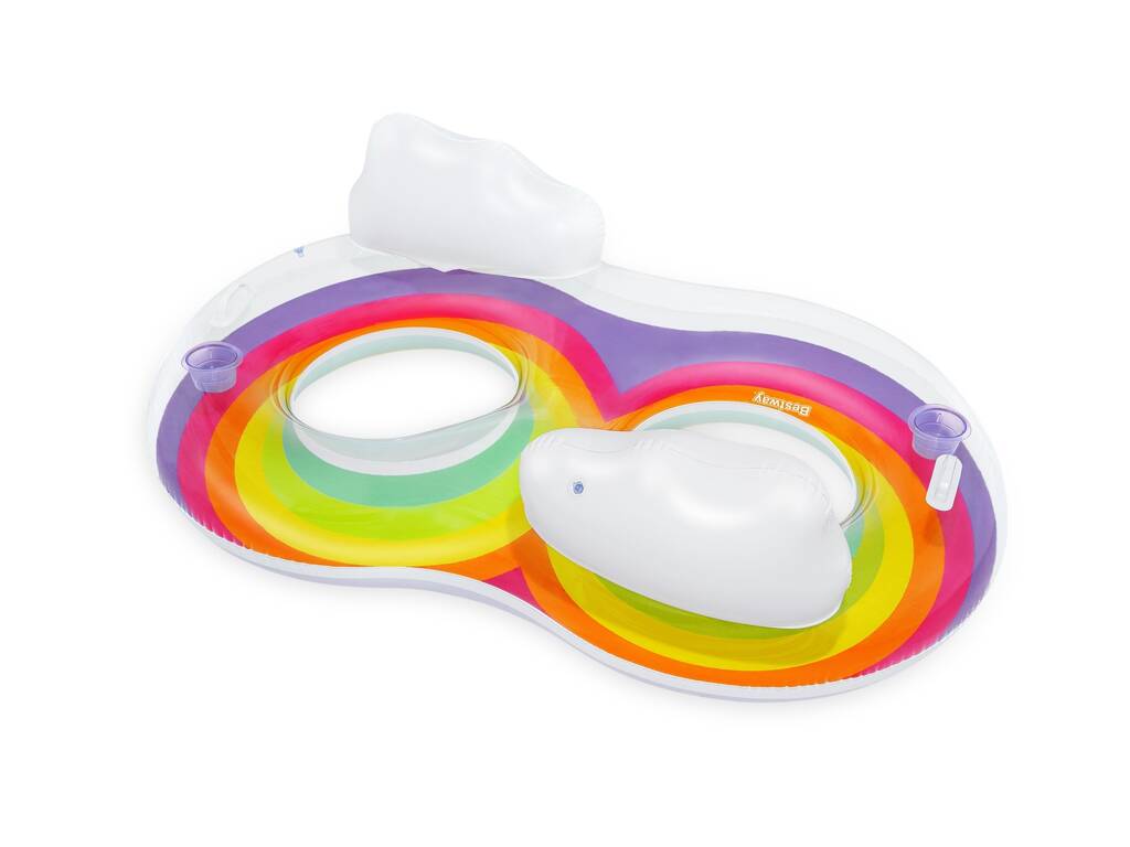 Flotteur gonflable Rainbow Dreams Double Swim Tube 186x116 cm. Bestway 43648