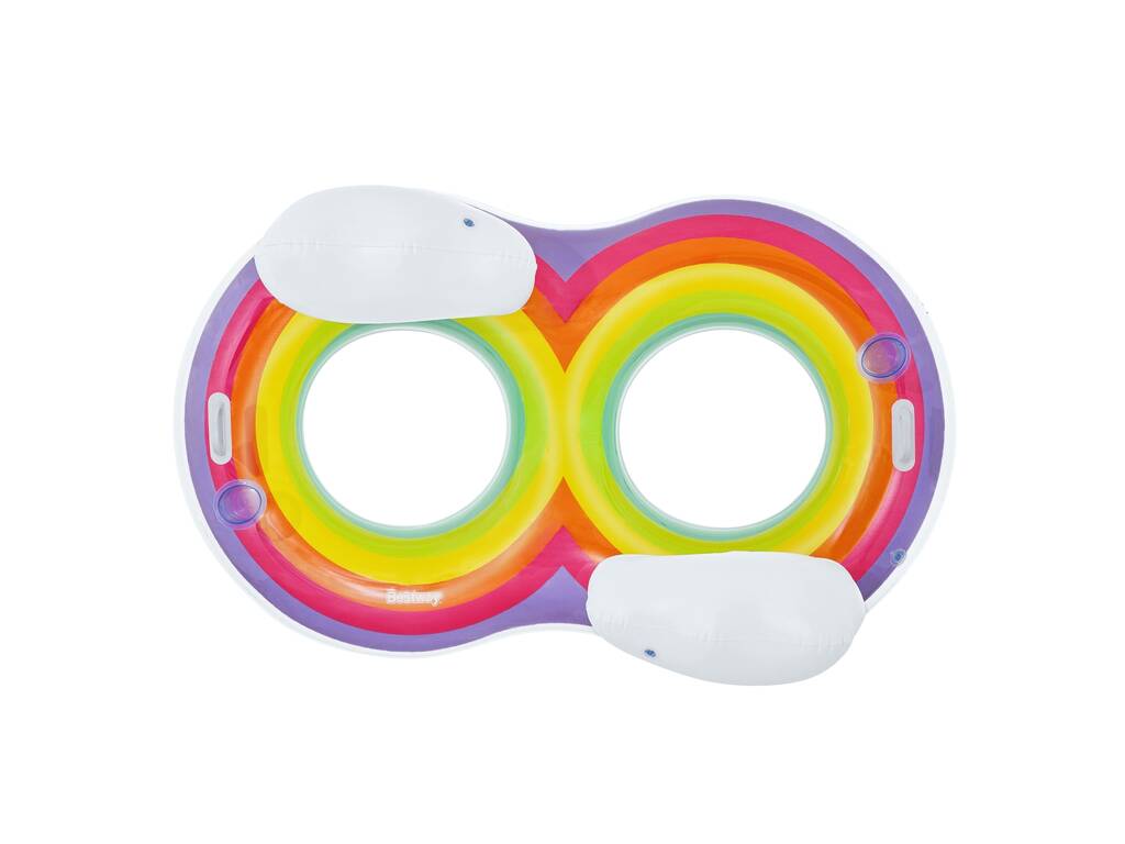 Flotteur gonflable Rainbow Dreams Double Swim Tube 186x116 cm. Bestway 43648
