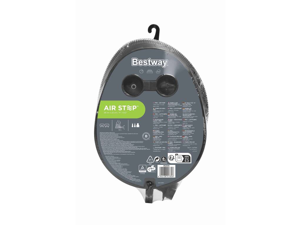 Gonfiatore a pedale Air Step Pro da 28x22 cm. Bestway 62005