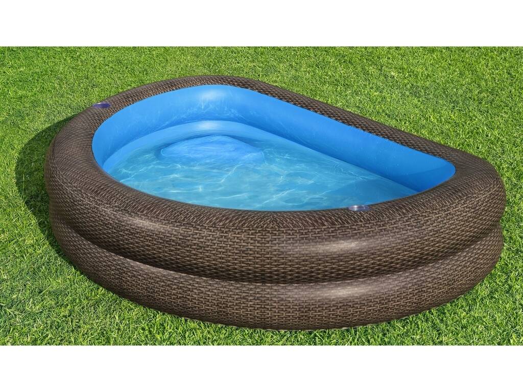 Piscine gonflable Truprint Wicker Family Pool 231x178x53 cm. Bestway 54426