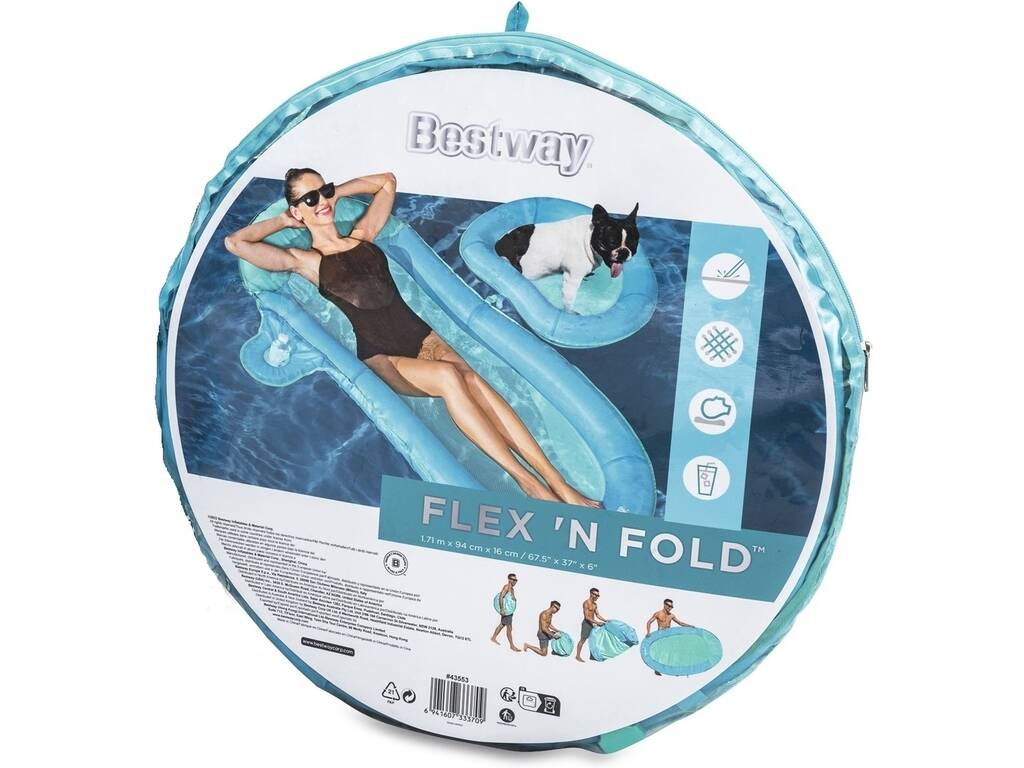Matelas Gonflable Flex 'N Fold Deluxe Lounge de 171 x 94 x 16 cm Bestway 43553