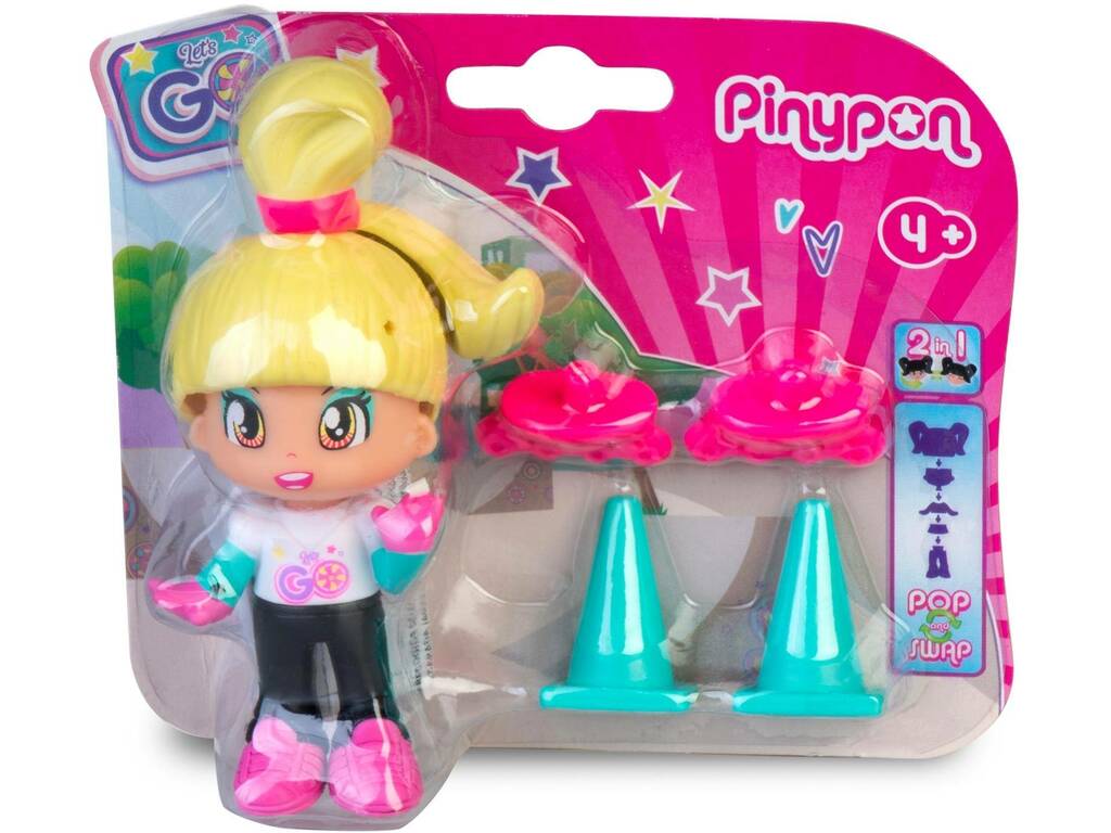 Pinypon Let's Go Figura com Patines Famosa PNY30000