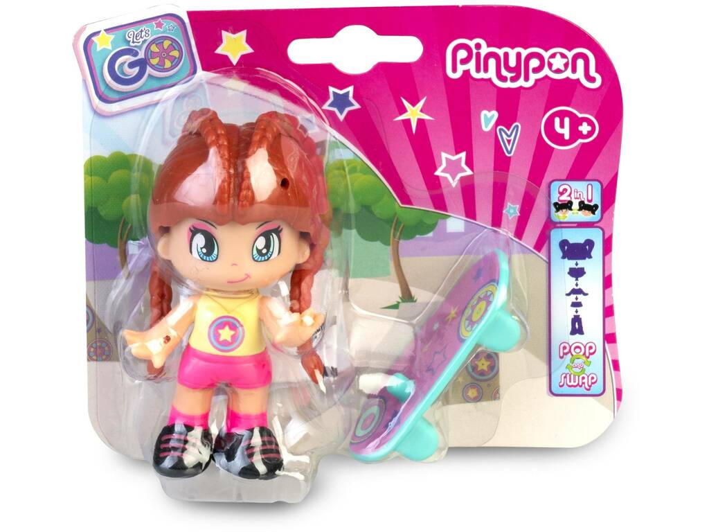 Pinypon Figura com Monopatín Famosa PNY30000