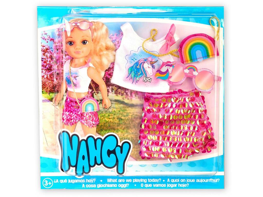 Robe d'un jour Nancy avec un look de licorne Famosa NAC30000