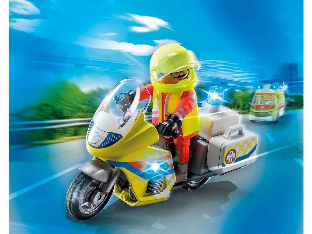 Playmobil City Life Moto de Emergencias con Luz Intermitente 71205